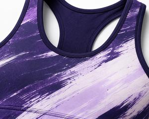 Women's <b>Racerback</b> Sports Sublimation Print Medium Support Breathable Yoga Fitness Running Top Spandex Polyester Sports <b>Bra</b> - Product Image 3