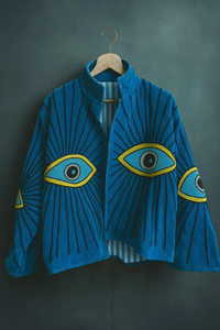 Veste bomber en velours Suzani réversible, brodée à la main, style bohème vintage, automne-hiver, motif floral en coton, vêtements ethniques pour femmes - Product Image 1