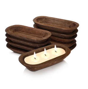 Centres de table pour fêtes de Noël, Pot à bougie en bois de qualité supérieure, Pot à cire, Porte-bougie votif, Pot à bougie en bois - Product Image 2