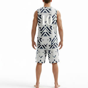 Ensembles de maillots de basket-ball athlétiques personnalisés pour adultes, uniforme en mesh performant, taille plus, 100% polyester, ensemble d'uniformes de basket-ball - Product Image 2