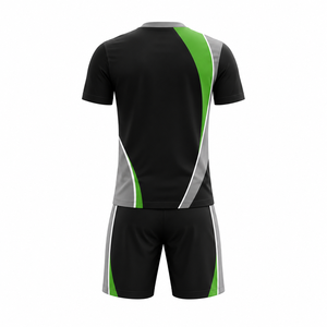 Conjunto de Uniforme de Fútbol Personalizado, Camiseta de Manga Corta, Pantalones Cortos con Cordón Ajustable, Impresión por Transferencia de Calor, 100% Poliéster, para Adultos - Product Image 2