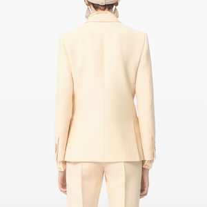 In Stock <b>Spring</b> Summer <b>Women</b> Office Wear Slim Fit Blazer Double Button Long Sleeve Waisted Solid Color Ladies Sorority <b>Jacket</b> - Product Image 4