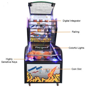 Máquina de Juego Arcade de Baloncesto HGR Deluxe, 1 Jugador, 120W, 250KG, Equipo Comercial para Niños y Adultos - Product Image 2