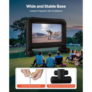 Schermo Gonfiabile per Proiezioni Cinematografiche da 15 Piedi con Borsa Portatile e Facile Montaggio per Proiezioni all'Aperto - Product Image 5
