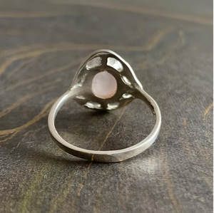 Natural Rose Quartz Gemstone Fine Jewelry <b>925</b> <b>Silver</b> <b>Ring</b> For Unisex Everyday Wear & Occasional Gift - Product Image 6