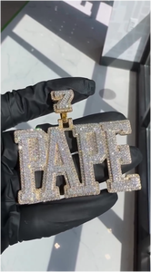 Joyería Hip Hop para Hombre, Colgante Personalizado con Letras, Plata de Ley 925, Diamante Moissanita VVS, Número, Nombre, Inicial, Logotipo - Product Image 3