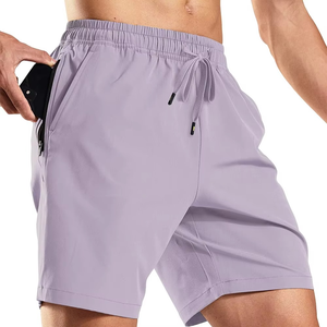 Pantalones Cortos Deportivos para Hombre, de Secado Rápido, Transpirables, para Entrenamiento en Gimnasio, con Bolsillo con Cremallera, OEM, ODM, Ropa Deportiva al por Mayor - Product Image 2