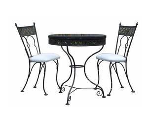 Ensemble de meubles de jardin en métal classique pour jardin, patio, balcon, avec structure durable et style extérieur élégant - Product Image 1