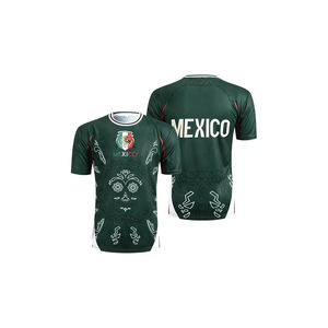 Maillot de football pour homme à manches courtes, logo imprimé sur le devant, séchage rapide, respirant, col rond, 100% polyester, t-shirt décontracté de sport d'été - Product Image 3