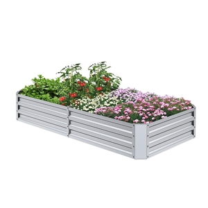 Large Classic Outdoor Stainless Steel Raised Garden Bed Planter <b>Pots</b> Eco-Friendly Durable Easy Assembly for <b>Vegetables</b> Herbs - Product Image 6