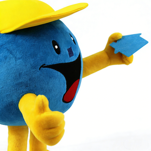 Peluche personalizado de personaje redondo de dibujos animados para promoción inmobiliaria, muñeco de peluche personalizado suave. - Product Image 3