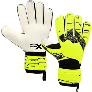 ถุงมือผู้รักษาประตูฟุตบอล Econex Sports แบบเต็มนิ้ว สีเขียวนีออนน้ำเงิน พิมพ์ลายซิลค์สกรีน ระบายอากาศได้ดี กันลื่น ปิดด้วยเชือกผูก - Product Image 1