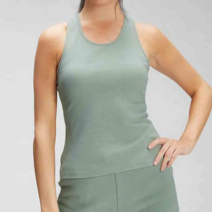 Débardeur sans manches pour femme de qualité supérieure, respirant, léger, en coton/fibre de bambou, tissu en toile, vêtements d'entraînement pour occasions décontractées - Product Image 6