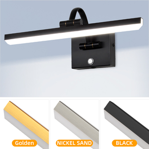 Lampes LED réglables pour tableaux muraux, commande tactile, lampe miroir noire, design moderne pour salle de bain, corps en métal, applique murale - Product Image 1