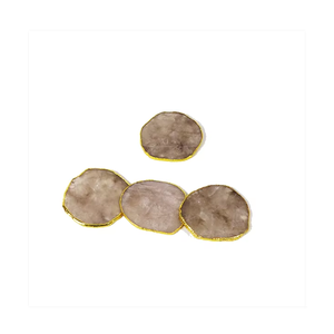 Offre Spéciale – Sous-verre rond en quartz fumé de haute qualité, en pierre précieuse, pour table, boissons et support à café à domicile - Product Image 3
