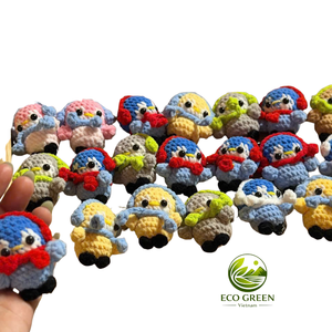 Porte-clés en peluche animal mignon au crochet, mini pendentif en fil fait main, breloque de sac tendance, cadeau pour anniversaire et fêtes - Product Image 3