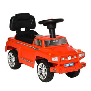 Auto Elettrica per Bambini Stile SUV Rossa con Musica, Clacson, Luci e Vano Portaoggetti per il Divertimento dei Bambini - Product Image 1
