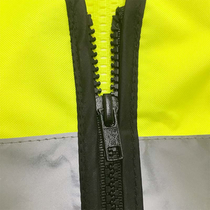 Gilet de sécurité jaune haute visibilité en polyester imperméable avec bande réfléchissante et bande à carreaux, vêtements de travail unisexes - Product Image 6
