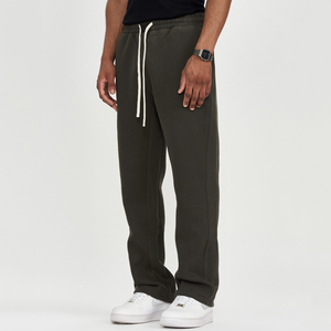 <b>Oversized</b> Street Style <b>Sweatpants</b> for Men Women Fleece-Lined Straight-Leg Trousers Plus Size Casual Mid Waist Drawstring Closure - Product Image 2
