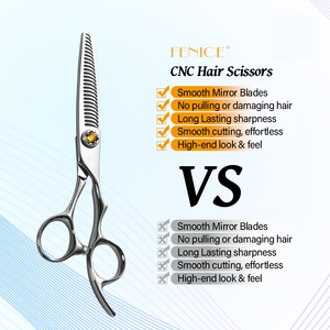 High-end Barber Scissors VG10 High Hardness Stainless Steel Hairdressing Shears <b>Sets</b> With Yellow Diamond Bearing <b>Screws</b> - Product Image 1