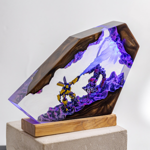 Lamp custom resin, Anime Resin Lamp,LED <b>Night</b> <b>Light</b>, handmade gift, art deco diorama lamp, personalized gift, Anime epoxy lamp - Product Image 5