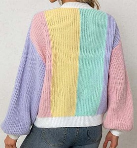 Pull chic et minimaliste surdimensionné pour femme, tons neutres, tricoté, qualité supérieure, style européen - Product Image 6