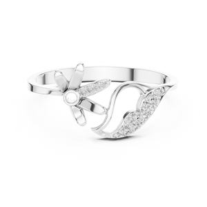 Anillos de oro macizo de 14k para mujer con diseño minimalista de diamantes de corte redondo en forma de cruz, ideales para regalo, compromiso, aniversario, boda. - Product Image 5