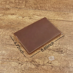 Portefeuille pour homme en cuir véritable personnalisé, fermeture pliante, léger, de haute qualité, porte-cartes fin, blocage RFID - Product Image 3