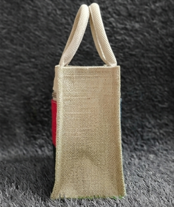 Sac fourre-tout en jute écologique le plus vendu 10x10x5, sac de courses tissé en fibres naturelles, sac d'épicerie réutilisable avec poignées robustes - Product Image 2