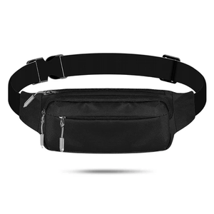 Sac banane unisexe imperméable en nylon avec fermeture éclair pour téléphone portable, sac banane de voyage en cuir PU, nouveau design, sac banane tendance - Product Image 1