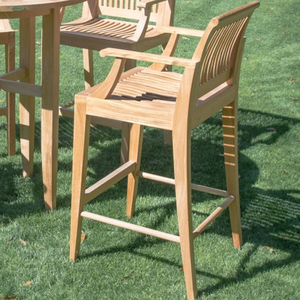 Modern Style High Dining Chairs Durable Outdoor with Teak <b>Wooden</b> <b>Frame</b> Material for Home Furniture Decoration - Product Image 6