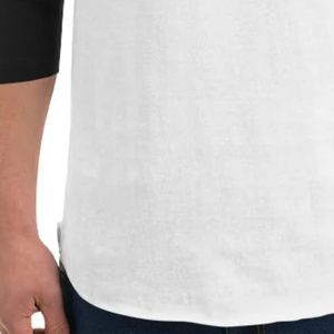 เสื้อยืดเบสบอลลายกราฟิกสไตล์ลำลองสำหรับผู้ชาย แขนสามส่วน คอวี ผ้าเนื้อนุ่ม น้ำหนักเบา สกรีนลายตามสั่ง ขายส่ง - Product Image 4