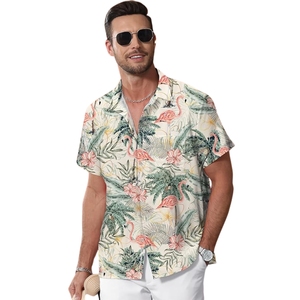 Chemise hawaïenne pour homme : chemise à manches courtes boutonnée pour les vacances à la plage, été, décontractée et élégante - Product Image 1