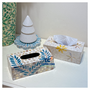 Caja de Pañuelos de Nácar de Fabricante OEM para Exportación, Decoración Festiva de Lujo, Cajas de Pañuelos de Ramadán, Vietnam - Product Image 1