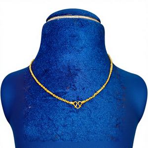 Cadena con Patrón Bahubali, Oro de 22K, Joyería para Regalo de Compromiso o Boda - Product Image 1