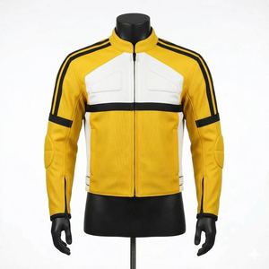 Men's Real Leather Motorcycle <b>Racing</b> <b>Jacket</b> with Armor Protection Windproof Custom Made Sportswear Motorbike <b>Jackets</b> - Product Image 1