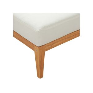 Modern Durable Rustic Teak Zeno Ottoman Solid Wood <b>Stool</b> Cushioned <b>Seat</b> Portable for Apartment Outdoor Hotel Use - Product Image 2