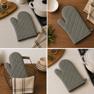 Gants de cuisine en coton, résistants à la chaleur, pour la cuisson, le barbecue et l'utilisation quotidienne en cuisine - Product Image 3
