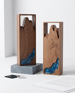 Durable Wooden Awards Trophy Black Acrylic Crystal Glass Medals <b>Plaques</b> Letterpress Printed Graphics Custom - Product Image 4