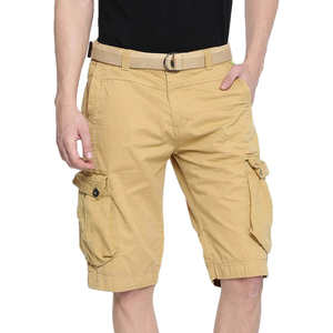 Pantalones Cortos Cargo para Hombre, Casuales, para Exteriores, con Múltiples Bolsillos, Hasta la Rodilla, Duraderos, de Mezcla de Algodón, Cómodos, para Uso Diario de Verano, Estilo Moderno - Product Image 1