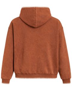 Sweat-shirt à capuche marron oversize pour homme, avec poche kangourou, style streetwear, épais, décontracté, pour l'hiver, fabricant OEM - Product Image 2