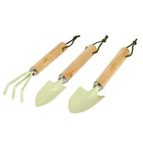 Ensemble d'outils de jardinage compacts avec poignée en bois, mini-truelle, pelle, fourche pour usage intérieur et extérieur - Product Image 1