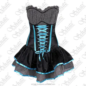 Sexy Màu Hồng Công Chúa Corset Trang Phục Nấm Công Chúa Trang Phục Corset Dresses Đối Với Phụ Nữ Cổ Điển Sọc Corset Váy