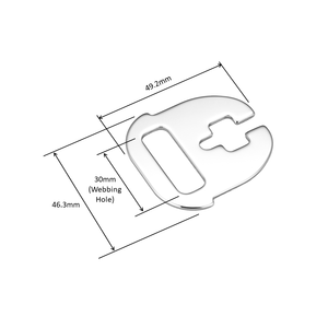Accessoires de quincaillerie pour sangles de designer, boucle de ceinture de sécurité 30 mm en acier au carbone, structure à bouton-poussoir, résistance à la traction de 1,5 tonne - Product Image 3