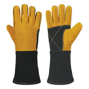 Gants de soudure en cuir avec paume et doigts cousus, résistants à la chaleur, antidérapants et durables - Product Image 1