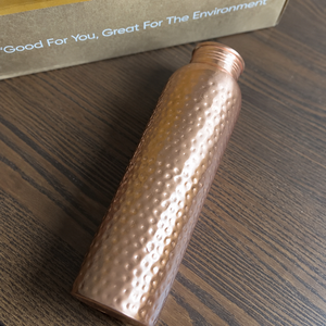 ขวดน้ำทองแดงพร้อมฝาปิด ดีไซน์มินิมอล พกพาสะดวก ใช้สำหรับเดินทาง - Product Image 5