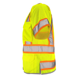 Vêtements de travail haute visibilité, veste de sécurité hiver avec fermeture éclair, bande réfléchissante, pour ouvriers, en vente - Product Image 3