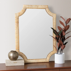 Espejo decorativo de pared hecho a mano con ratán ecológico para sala de estar, dormitorio, entrada, de Vietnam. - Product Image 3