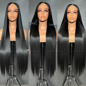 Vente en gros Perruque Lace Front 12A naturelle noire vierge naturelle Extensions de cheveux humains brésiliens Perruques Full Frontal à bas prix - Product Image 3