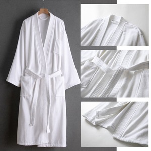 Albornoces de Algodón al por Mayor, Bata de Baño Suave de Tela de Rizo, Absorbente y Cómoda, Unisex, para Hoteles y Spas - Product Image 2